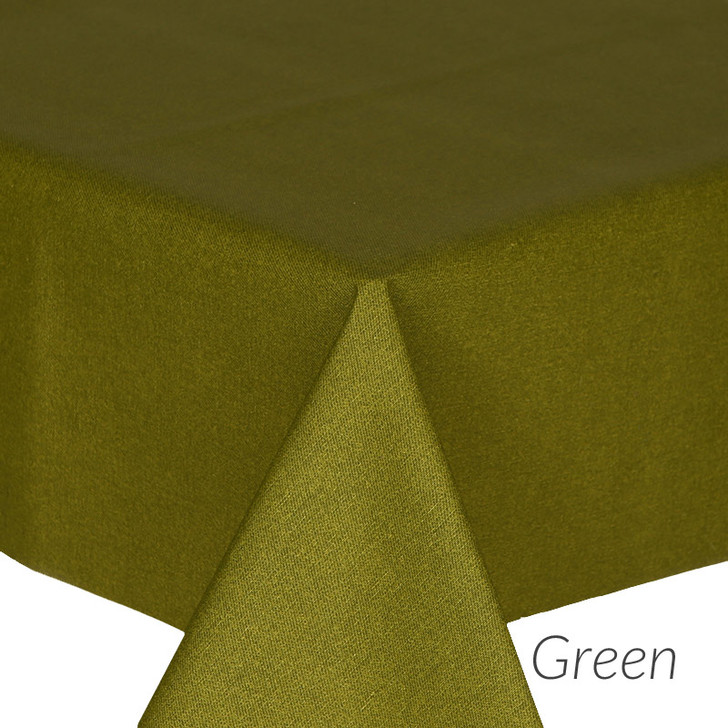 Loneta Dali Extra Wide Acrylic Coated Tablecloth: Green