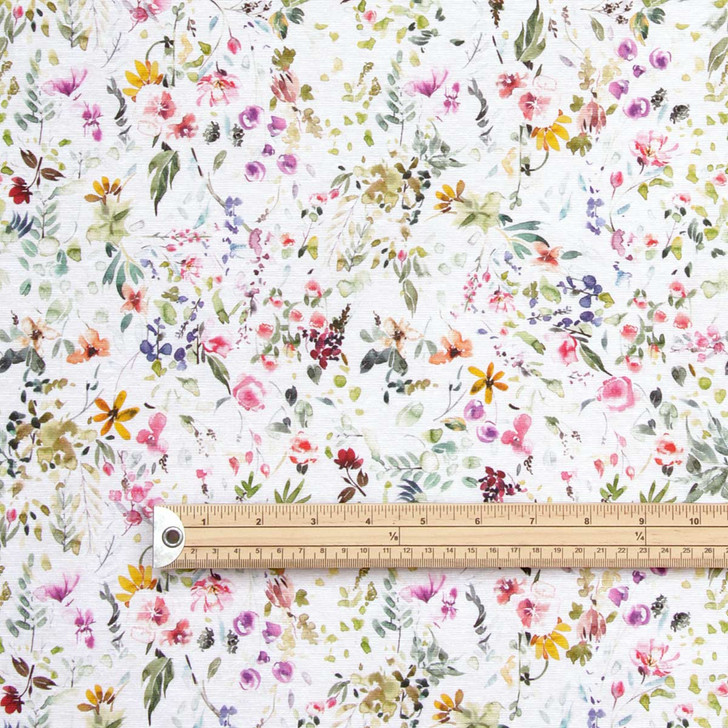 Acrylic Coated Fabric- Digital Amelie. Pictured with a wooden metre rule to show scale.