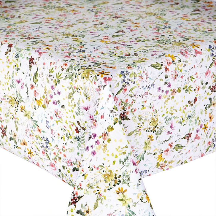 Acrylic Coated Tablecloth - Digital Amelie. Pictured on a table