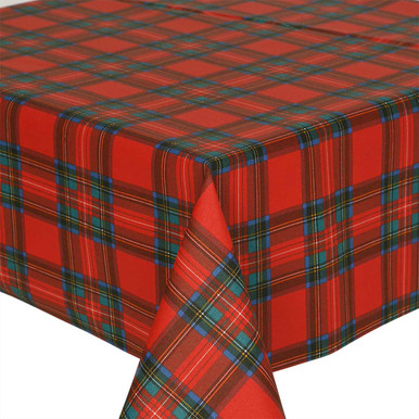 Symphony Royal Stewart Tartan Wipe Clean Christmas Tablecloth