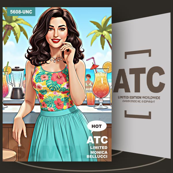 Monica Bellucci [ # 5608-UNC ] ATC-ART STYLE  / Limited Edition Collectible card