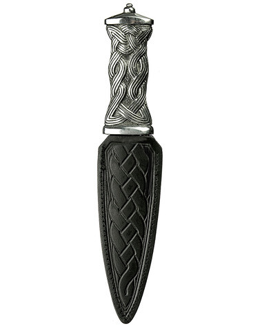 Knotwork Sgian Dubh with Pewter Handle