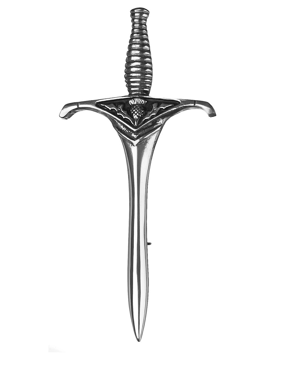 Thistle Sword Kilt Pin - Chrome (Glen Esk) - Henderson Imports