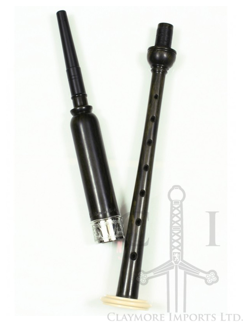 R.G. Hardie Standard Blackwood Practice Chanter with Engraved Nickel