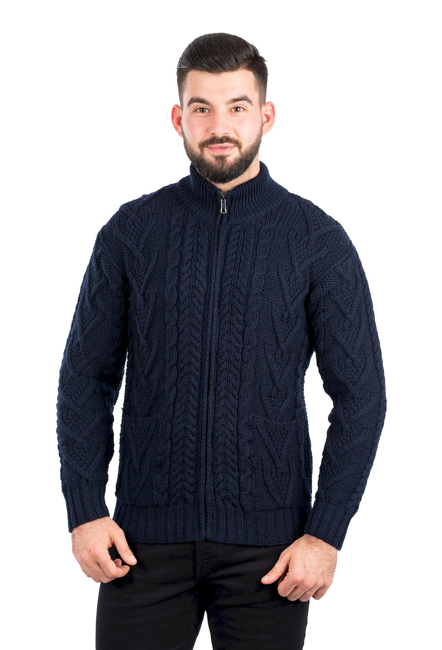 Mens Zipper Cardigan
