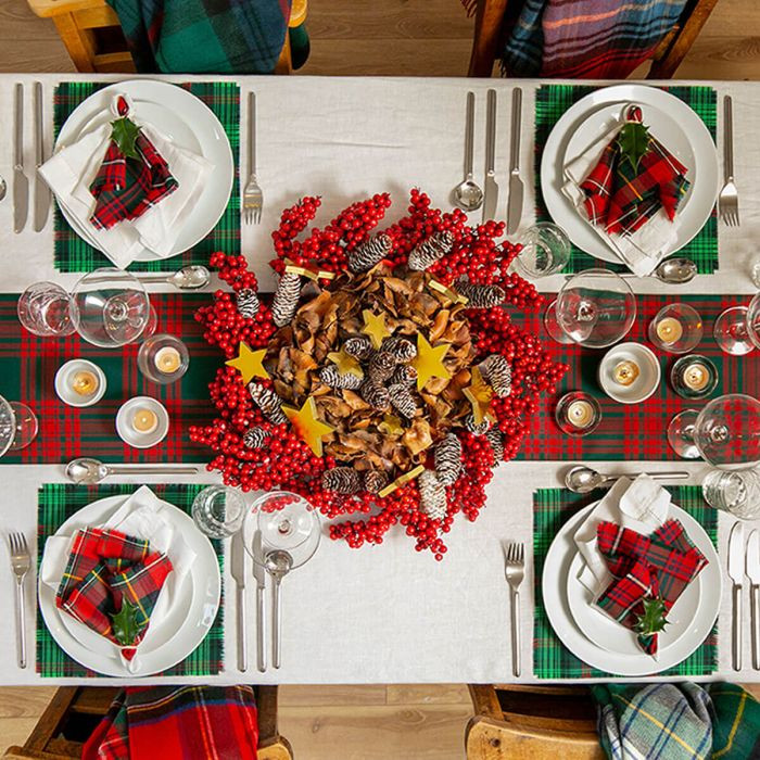 Duke of Rothesay Modern Tartan Table Runner - Cotton table runner