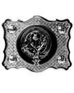 These are pewter belt buckles, that come with centered clan crest emblems.