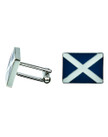 Saltire Scottish Flag Cuff Links - St. Andrew's with Enamel