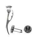 Thistle Kilt Pin and Cuff Links Two Piece Box Set