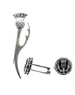 Thistle Kilt Pin and Cuff Links Two Piece Box Set