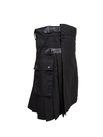 Black Three Strap Utility Kilt