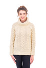 Fisherman Wool Funnel Neck Sweater