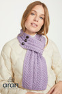 Irish Knit Buttoned Loop Scarf