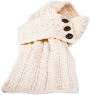Irish Knit Buttoned Loop Scarf