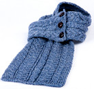 Irish Knit Buttoned Loop Scarf