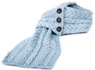 Irish Knit Buttoned Loop Scarf