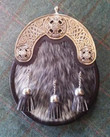 Celtic Cross Grey Nguni Sporran