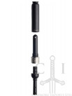 R.G. Hardie Standard Plastic Practice Chanter with Engraved Nickel Ferrule and Imitation Ivory Sole