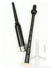 R.G. Hardie Standard Blackwood Practice Chanter with Engraved Nickel Ferrule and Imitation Ivory Sole