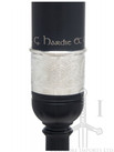 R.G. Hardie Long Plastic Practice Chanter with Engraved Nickel Ferrule and Imitation Ivory Sole