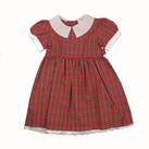 Tartan Dress with Frill Collar - Stewart Royal
