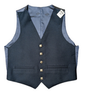 Used 5 Button Navy Blue Twill Vest 34S