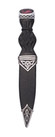 Celtic Knot Sgian Dubh with Black Inlay - SD36