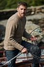 Mens Donegal Tweed Roll Neck Sweater