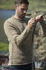 Mens Donegal Tweed Roll Neck Sweater
