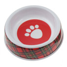 Melamine Tartan Dog Bowl