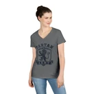 Tartan Army Ladies' V-Neck Tee - Scottish Lion Crest Women's Shirt