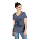 Tartan Army Ladies' V-Neck Tee - Scottish Lion Crest Women's Shirt