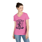 Tartan Army Ladies' V-Neck Tee - Scottish Lion Crest Women's Shirt