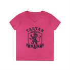 Tartan Army Ladies' V-Neck Tee - Scottish Lion Crest Women's Shirt
