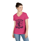 Tartan Army Ladies' V-Neck Tee - Scottish Lion Crest Women's Shirt