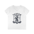 Tartan Army Ladies' V-Neck Tee - Scottish Lion Crest Women's Shirt