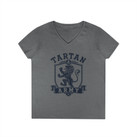Tartan Army Ladies' V-Neck Tee - Scottish Lion Crest Women's Shirt