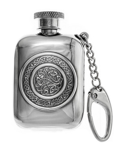 Celtic Shield Keychain Flask - 3"
