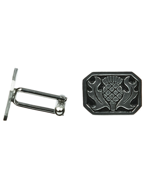 Thistle Cuff Links - Square - Polished