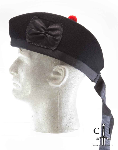 Claymore Black Glengarry Hat