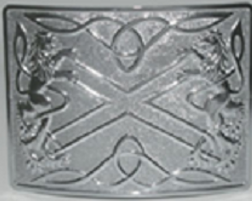 Highland Saltire Belt Buckle - Polished