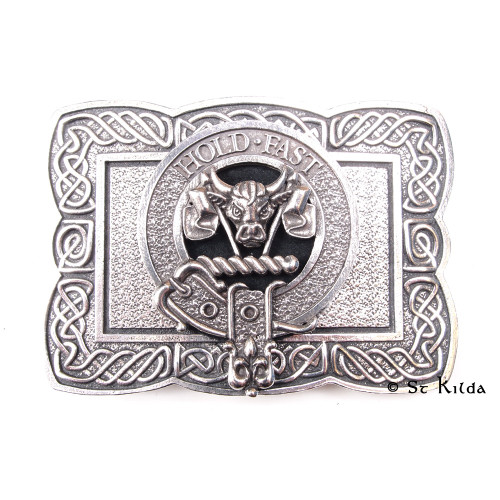 Scottish Clan Crest Celtic Knot Belt Buckle