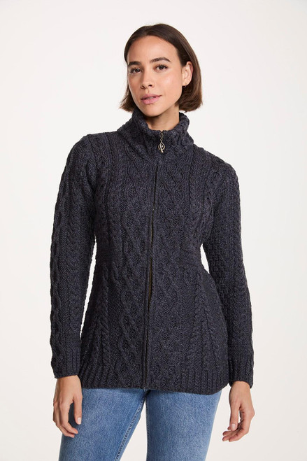 Irish Zip Cardigan Sweater