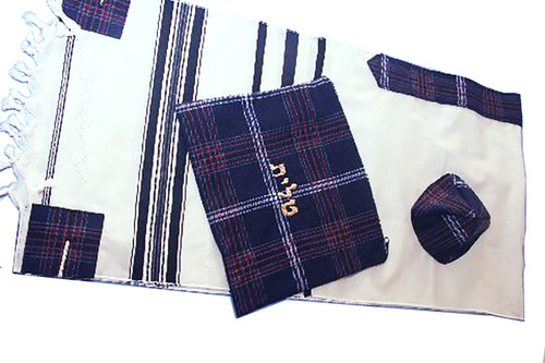 Jewish Tartan Tallis Set
