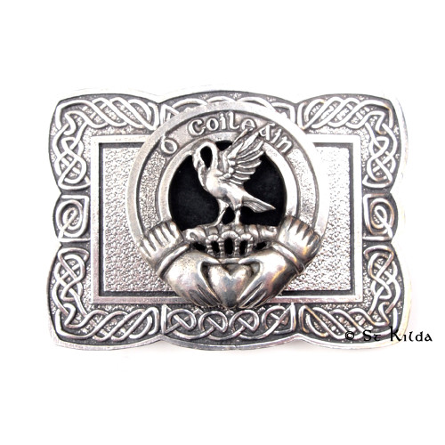 Irish Clan Crest Celtic Knot Belt Buckle