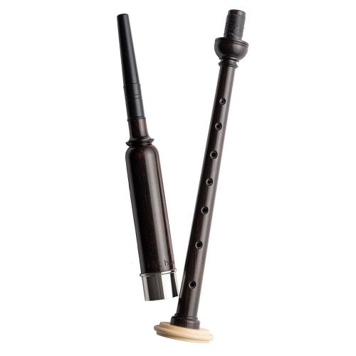 R.G. Hardie Blackwood Standard Length Practice Chanter with Nickel Ferrule and Imitation Ivory