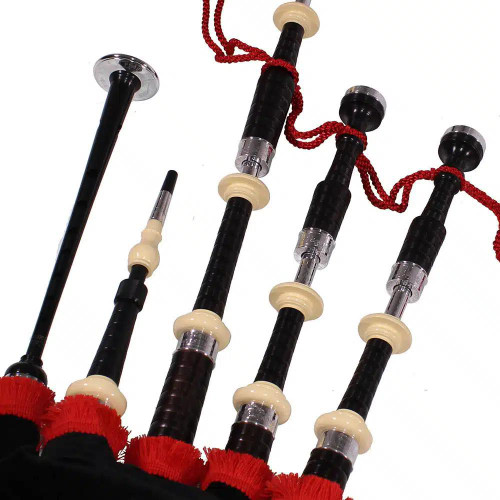 McCallum Bagpipes AB4 Deluxe Fire Dept Model, Blackwood Mounts