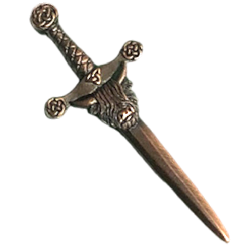 Pewter Coo Kilt Pin - Chocolate Bronze