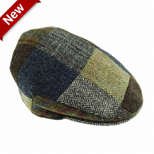 Harris Tweed Patch Cap in Assorted Tweeds