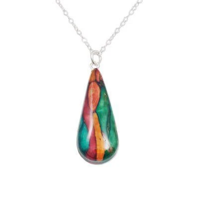 Heathergems Tear Drop Heather Pendant